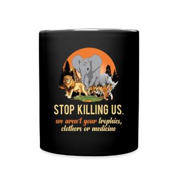 Animal protection T-shirt for animals - Full Colour Mug - black - Front