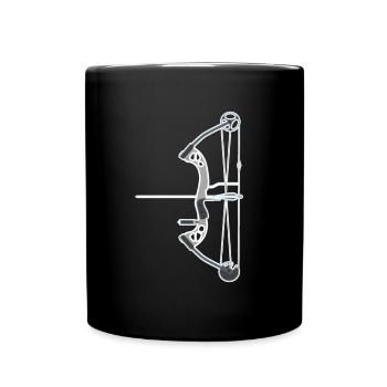 Archery Compound Bow - Full Colour Mug - black - Front