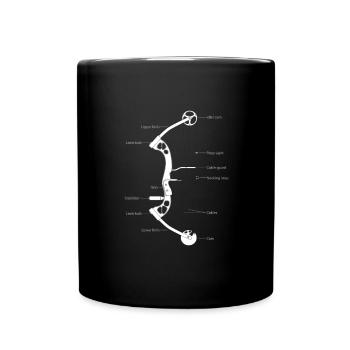 Archery Compound Bow - Full Colour Mug - black - Front