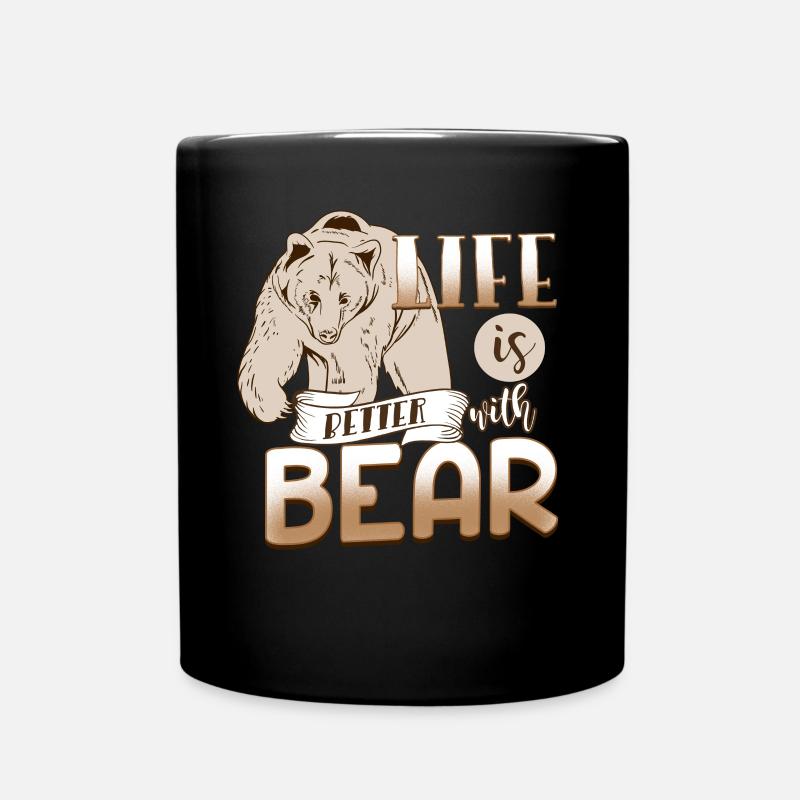 bear - Full Colour Mug - black