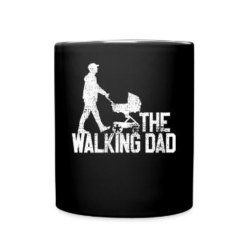 Le papa qui marche - Mug uni - noir - Devant