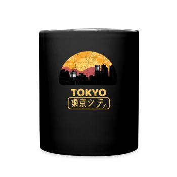 Tokio Japan - Tasse einfarbig - Schwarz - Vorne