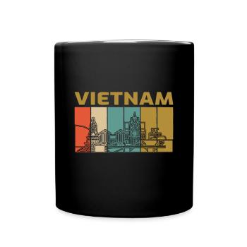 Vietnam - Tasse einfarbig - Schwarz - Vorne