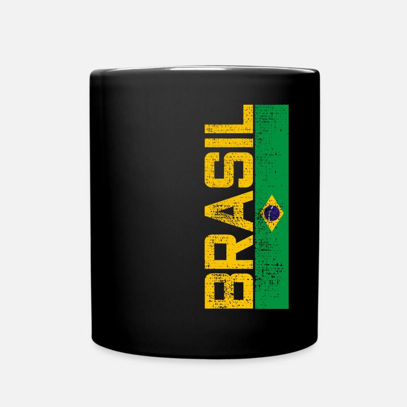 BRASILIEN TRIKOT - Tasse einfarbig - Schwarz