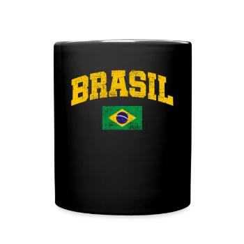 Brasilien - Tasse einfarbig - Schwarz - Vorne