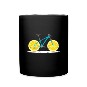 Vélo citron cadeau enfants Motif VTT - Mug uni - noir - Devant