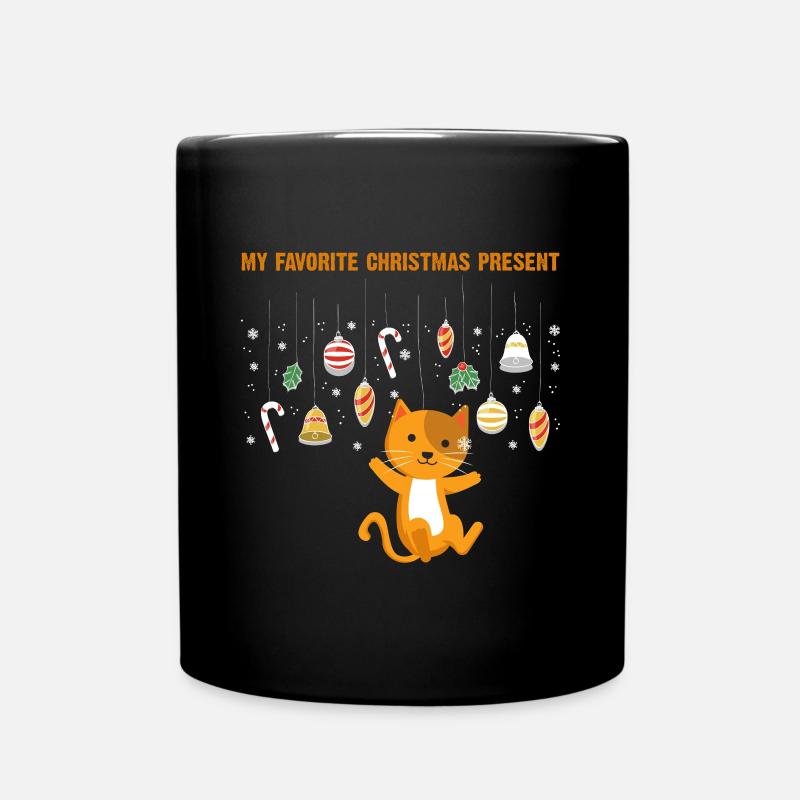 Chat noel cadeau noel decoration noel - Mug uni - noir
