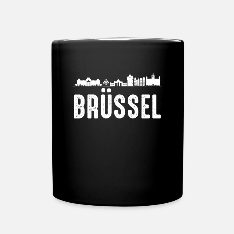 Brüssel - Tasse einfarbig - Schwarz