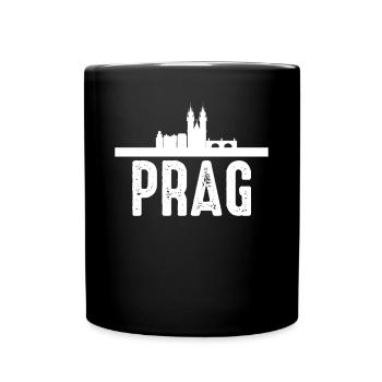 Prag - Tasse einfarbig - Schwarz - Vorne