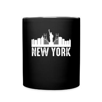 New York - Tasse einfarbig - Schwarz - Vorne