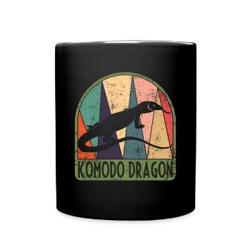 Komodowaran - Tasse einfarbig - Schwarz - Vorne
