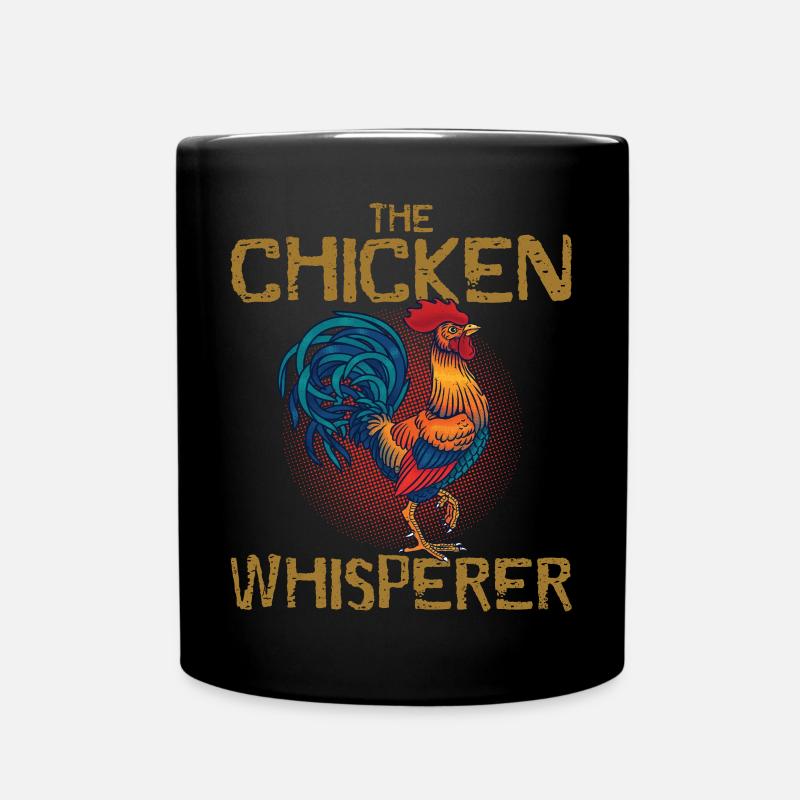 Chicken Whisperer Farmer - Full Colour Mug - black