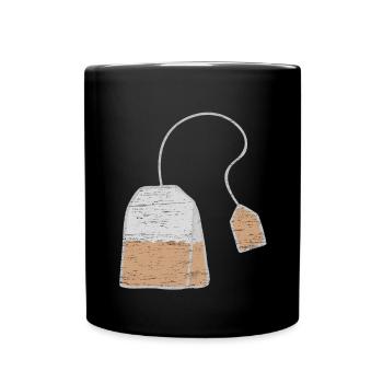 Teebeutel Weihnachten Kinder Feinschmecker - Tasse einfarbig - Schwarz - Vorne