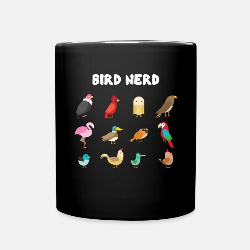 Bird Nerd - Full Colour Mug - black