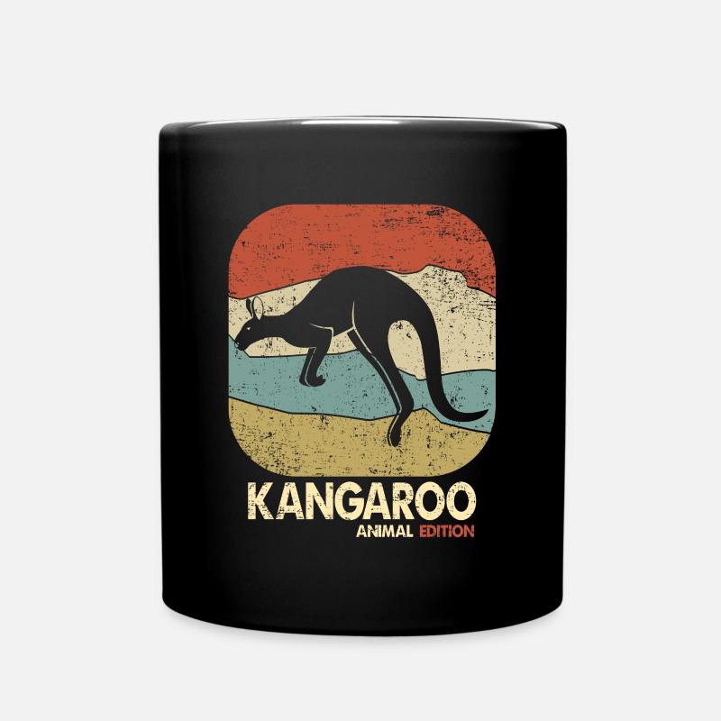 Känguru - Tasse einfarbig - Schwarz