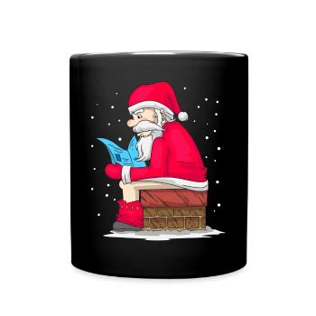 Santa Claus Christmas Santa Claus Poop - Full Colour Mug - black - Front