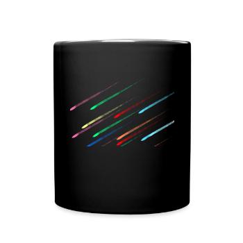 Belle idée colorée de cadeau de refroidissement météorite - Mug uni - noir - Devant