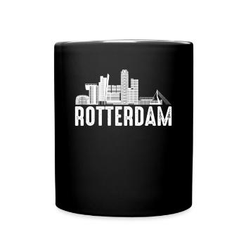 Rotterdam - Tasse einfarbig - Schwarz - Vorne