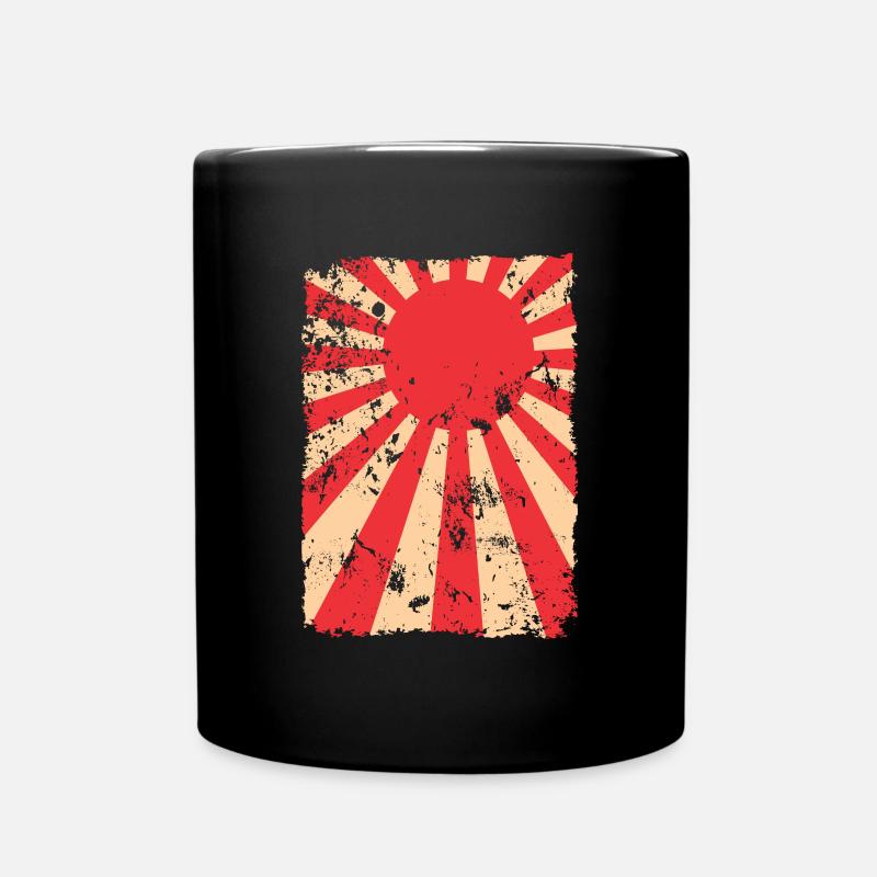 Japan rote Sonne - Tasse einfarbig - Schwarz
