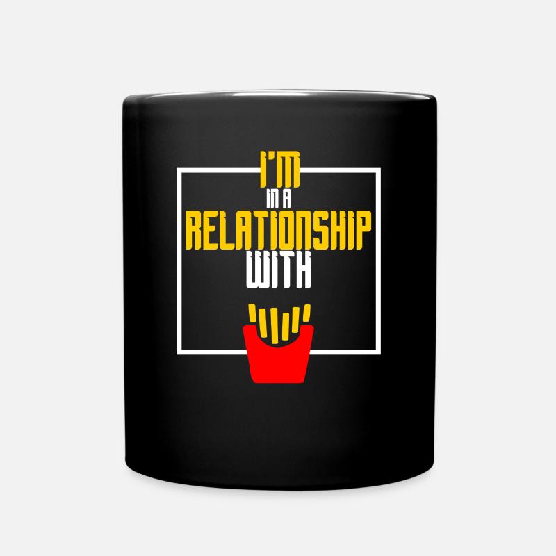 Pommes Liebe - Tasse einfarbig - Schwarz