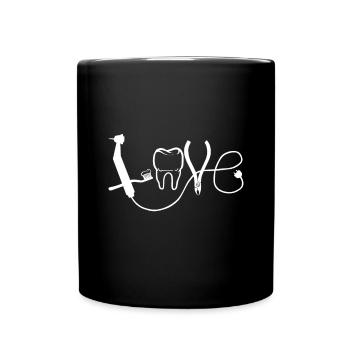 Idée cadeau dentiste dentiste dentiste dent médecine - Mug uni - noir - Devant