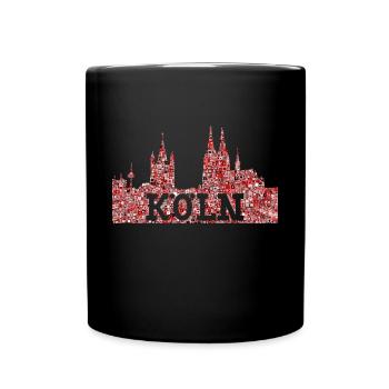 Köln - Tasse einfarbig - Schwarz - Vorne