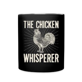 The Chicken Whisperer Farmer Gift - Full Colour Mug - black - Front