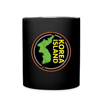 Nordkorea Südkorea Korea Geschenk Flagge - Tasse einfarbig - Schwarz - Vorne