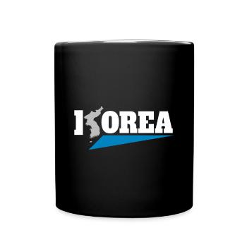 North Korea South Korea gift flag flag - Full Colour Mug - black - Front
