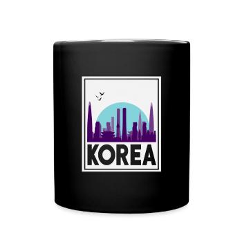 Corée du Nord Corée du Sud Asie Drapeau de Corée - Mug uni - noir - Devant