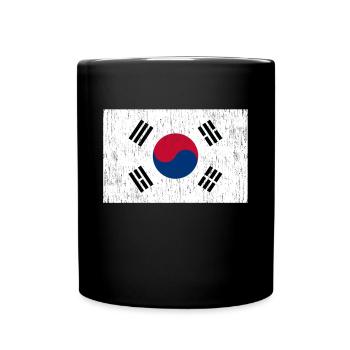 Nordkorea Südkorea Flagge Geschenk Fahne - Tasse einfarbig - Schwarz - Vorne