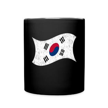 Corée du Nord Corée du Sud Drapeau Corée Asie - Mug uni - noir - Devant