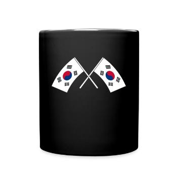 Nordkorea Südkorea Asien Flagge Geschenk - Tasse einfarbig - Schwarz - Vorne