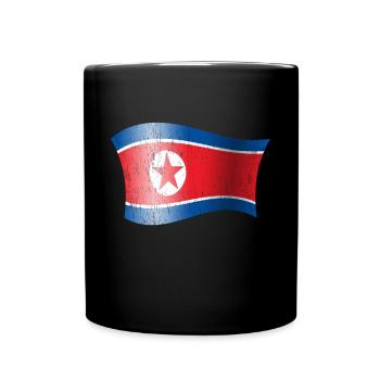 North Korea South Korea flag gift Asia - Full Colour Mug - black - Front