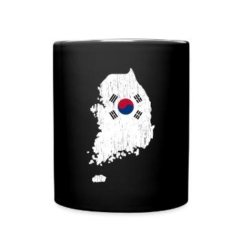 Nordkorea Südkorea Flagge Asien Geschenk - Tasse einfarbig - Schwarz - Vorne