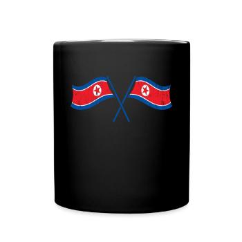 Corée du Nord drapeau de la Corée du Sud bannière Corée - Mug uni - noir - Devant