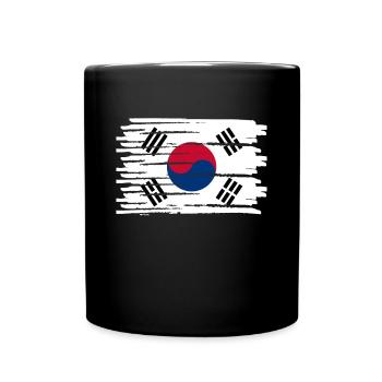 Corée du Nord Corée du Sud Asie cadeau drapeau - Mug uni - noir - Devant