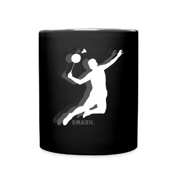 Badminton racket Smash - Full Colour Mug - black - Front