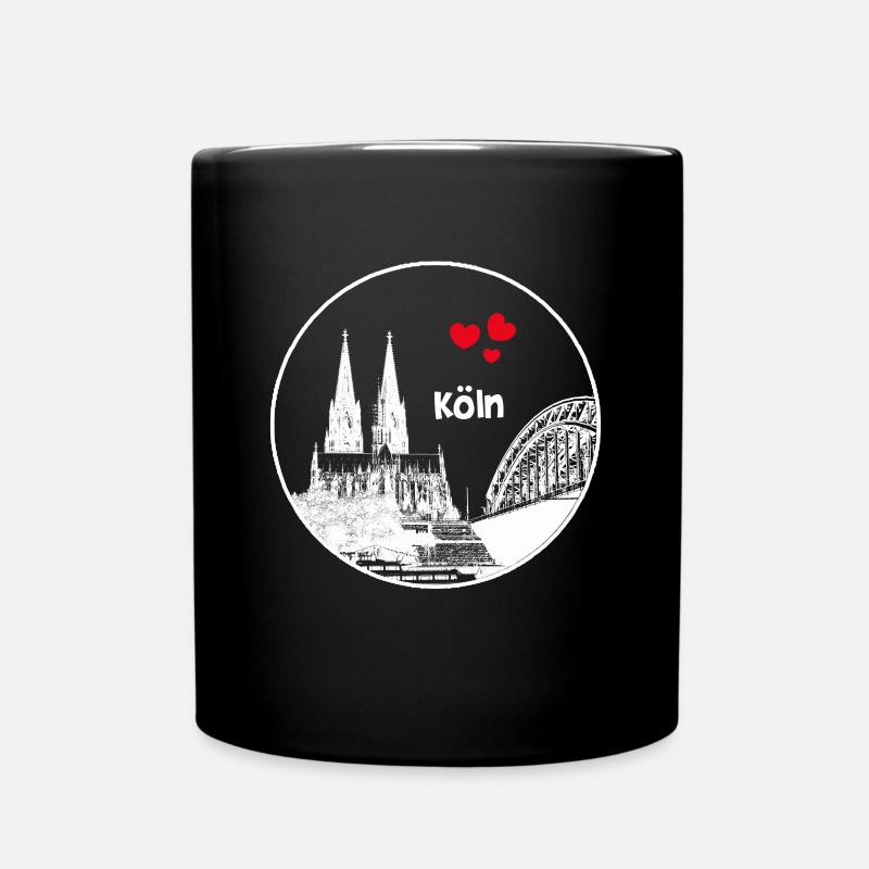 Kölner Dom - Tasse einfarbig - Schwarz