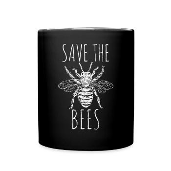 Abeilles Sauvetage Extinction Miel Des Apiculteurs - Mug uni - noir - Devant