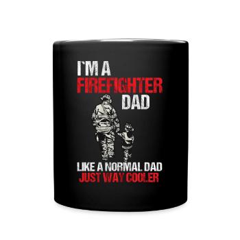 Fireman Dad Fireman Father Gift - Full Colour Mug - black - Front