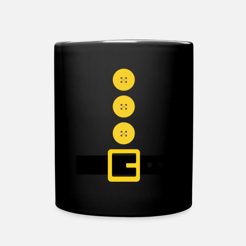 Zwerg Gnom Wichtel Kostüm Knöpfe Gürtel Geschenk - Tasse einfarbig - Schwarz