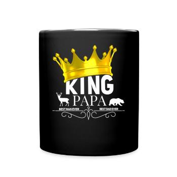 King Daddy: meilleur homme, meilleur papa - Mug uni - noir - Devant