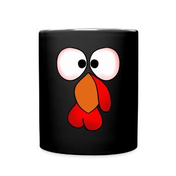 Funny face from the turkey - Full Colour Mug - black - Front