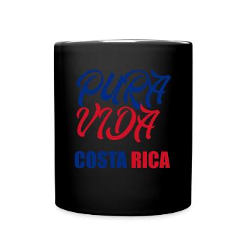 Pura Vida Costa Rica Geschenk Souvenir Ticos und Ticas - Tasse einfarbig - Schwarz - Vorne