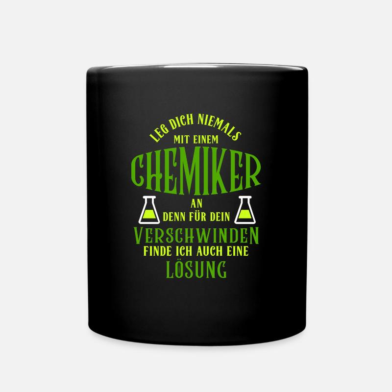 chemistry chemist solution funny nerds geeks saying - Full Colour Mug - black