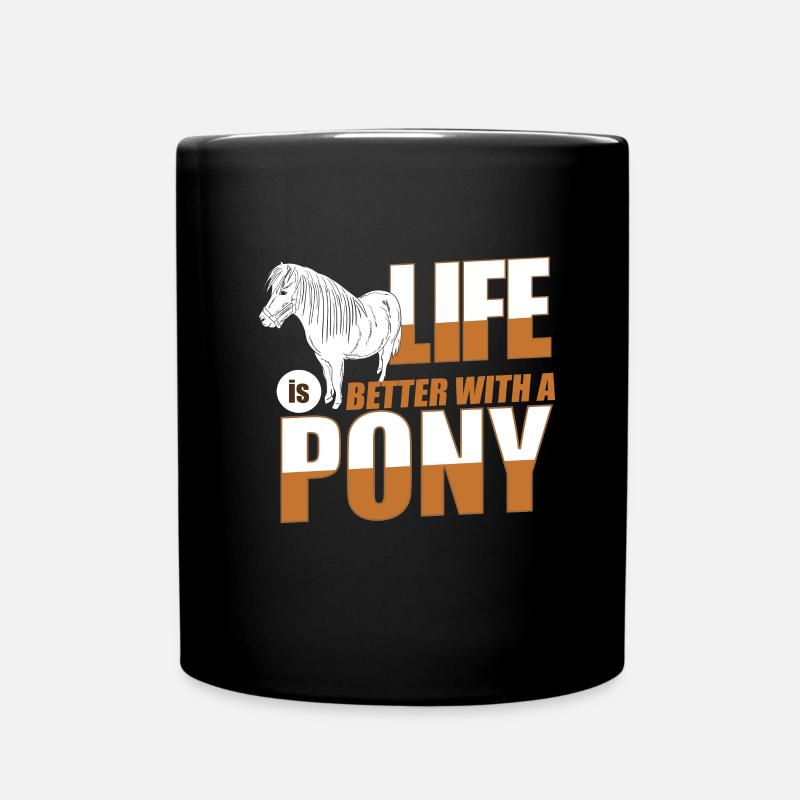 pony - Full Colour Mug - black