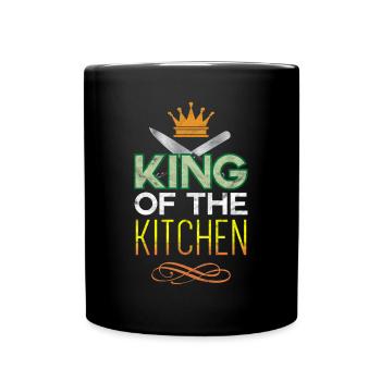 Chef Cooking King's Kitchen Gift Idea - Full Colour Mug - black - Front