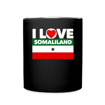 I love somaliland - Tasse einfarbig - Schwarz - Vorne