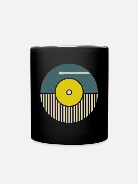 Schallplatte Geschenk kult hifi retro - Tasse einfarbig - Schwarz